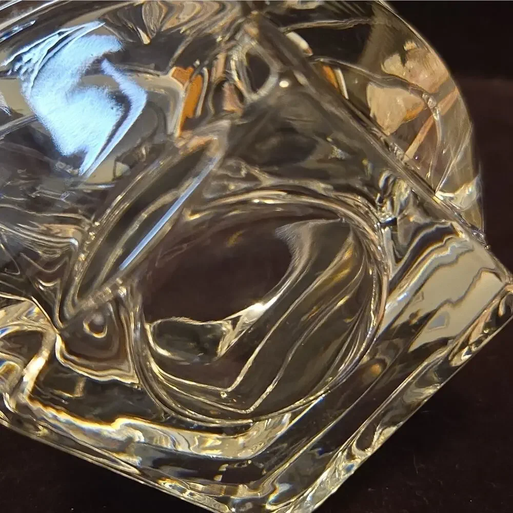 Mikasa Art Deco Crystal V-Shaped votive holder